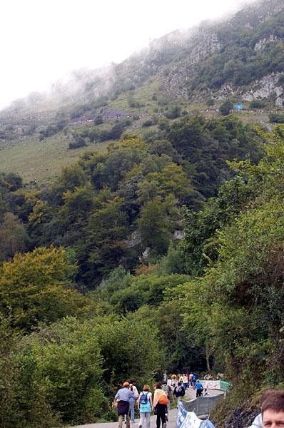 A depressive view as a rider was the ridge up ahead with four kilometres to go.