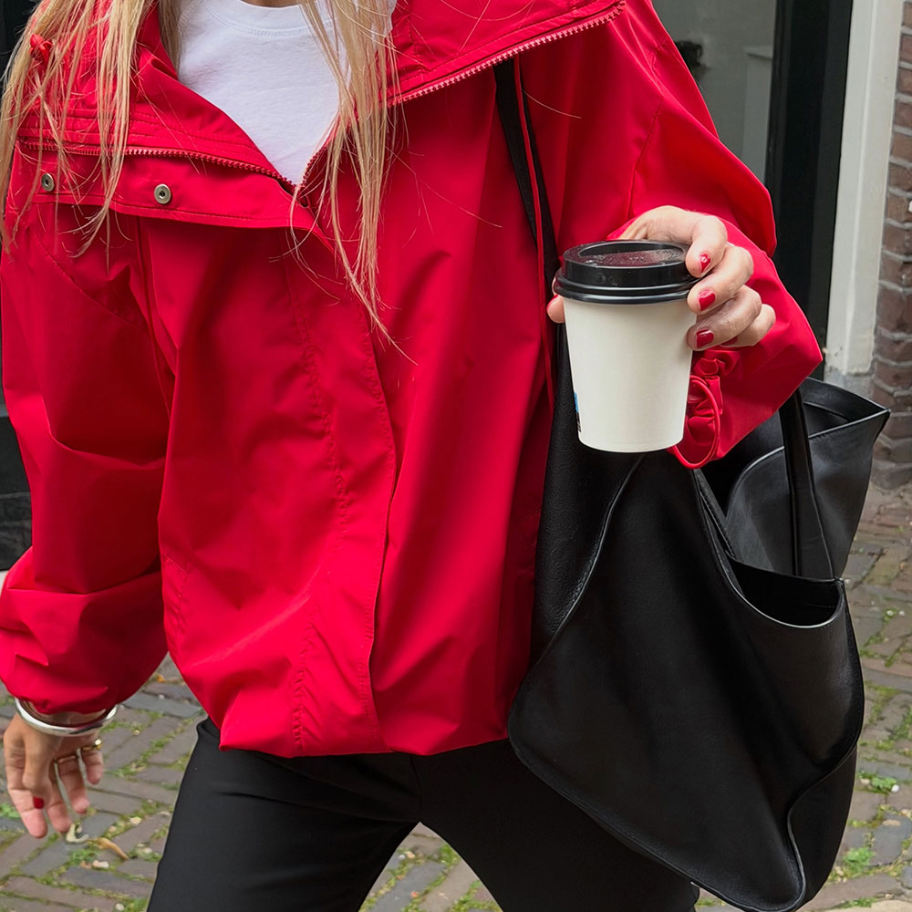 how to wear a red jacket