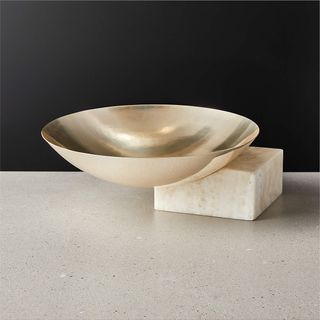 gold serving bowl