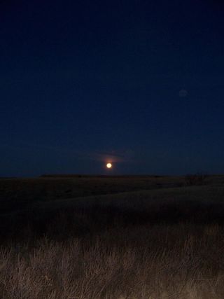 Full Moon over Butte, South Dakota