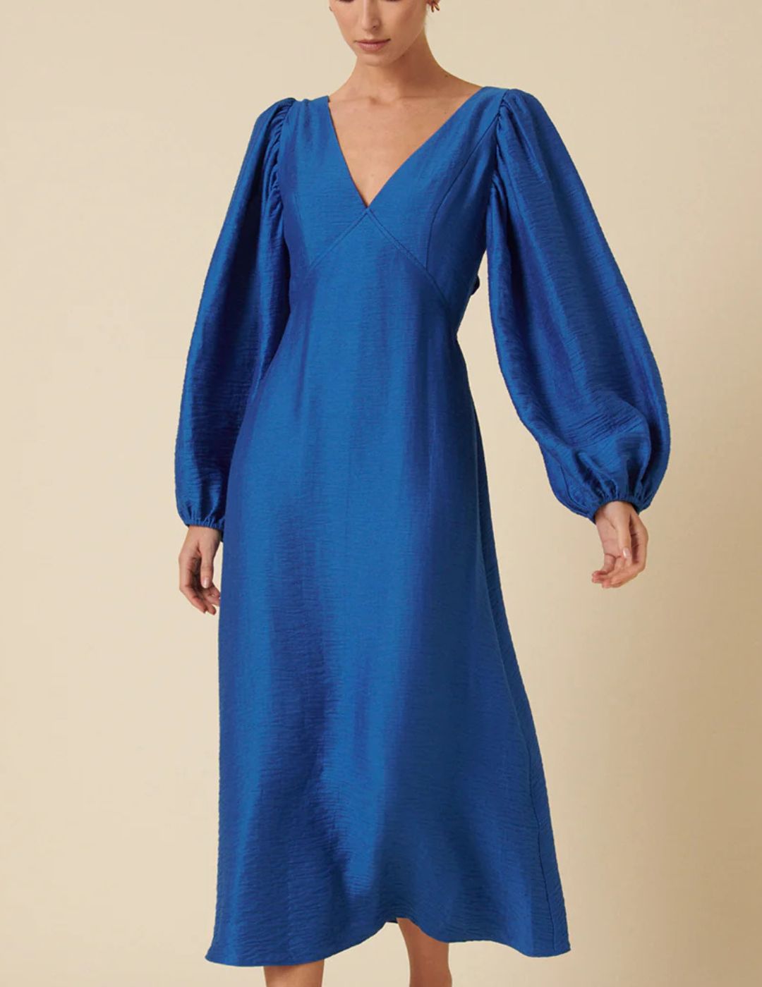 Nobody's Child , Balloon Sleeve Zendaya Midi Dress