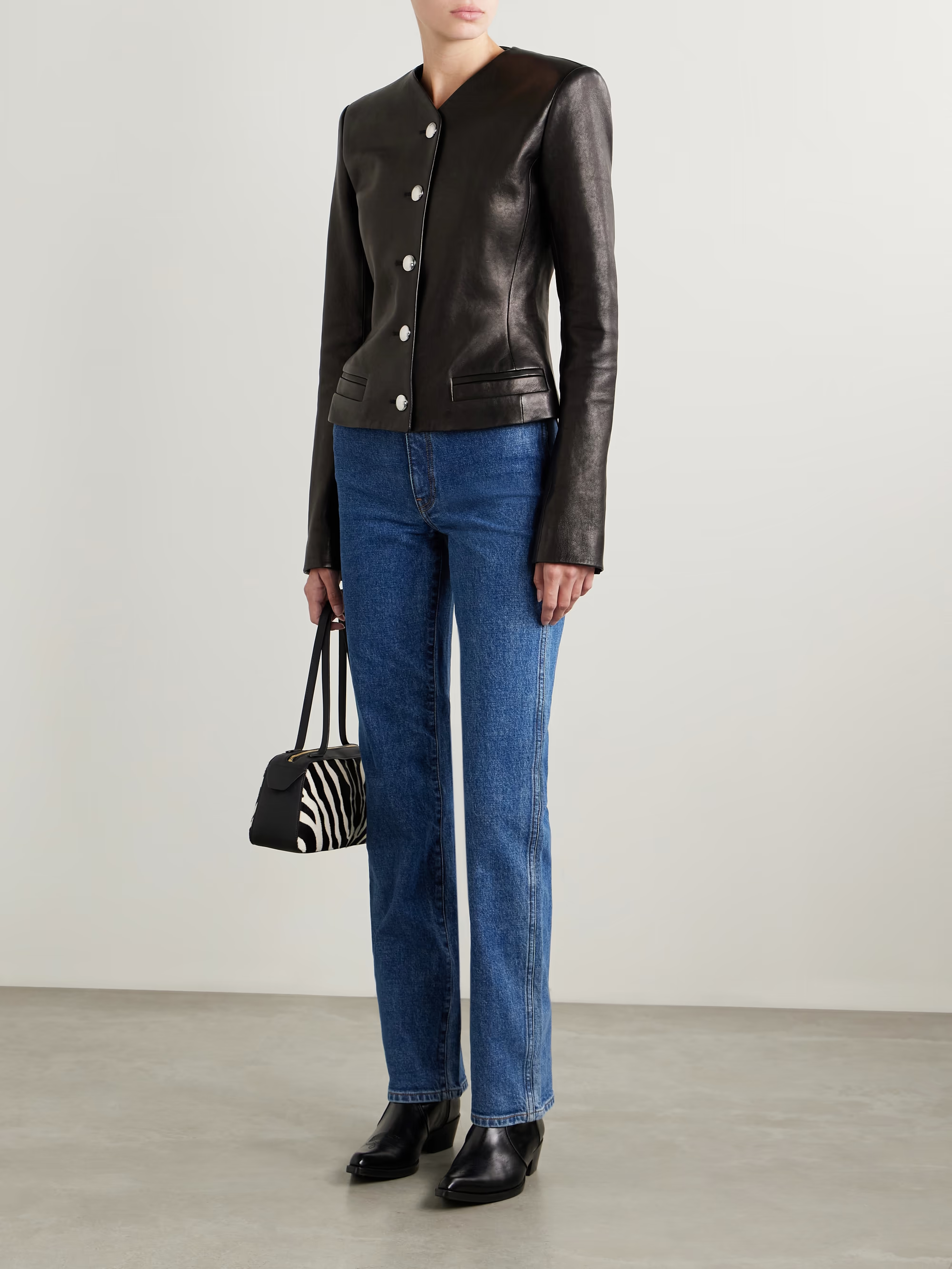 Khaite, Danielle Stretch high-waist straight-leg jeans