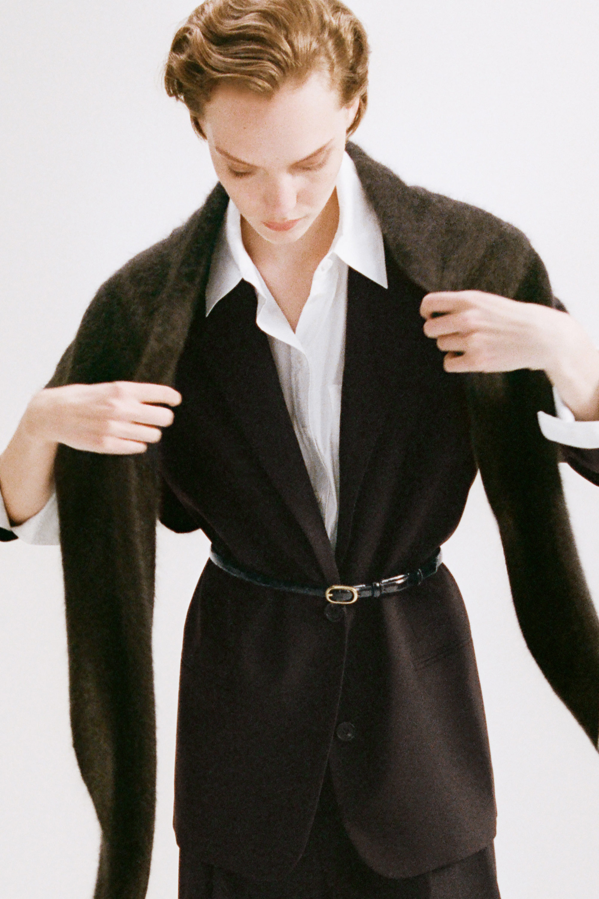 Brushed-Cashmere Triangle Scarf