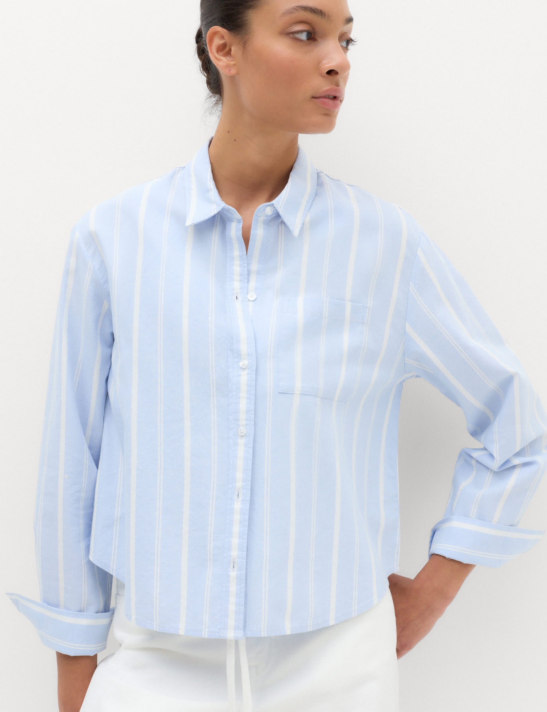 Pure Cotton Striped Oxford Shirt