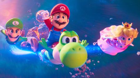 Luigi, Mario, Princess Peach and Yoshi in The Super Mario Galaxy Movie