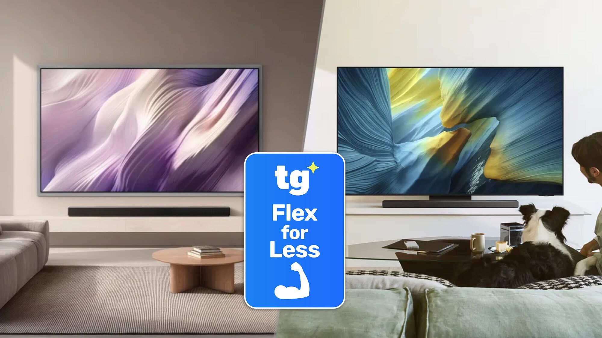 Two Samsung TVs side-by-side
