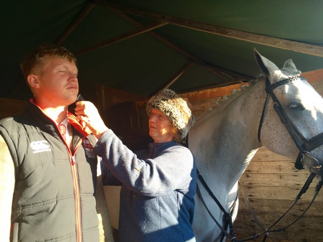 Louise Gaunt trims up her son Harry, and intermediate Rob in a job lot