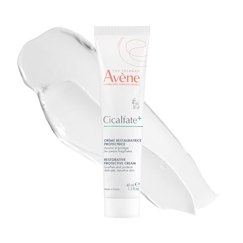 Av&amp;egrave;ne Cicalfate+ Restorative Protective Cream, Face Moisturizer, Face Cream for Sensitive Skin, Helps Restore Skin Barrier, Restorative Cream, Safe for Infants, Children and Adults, 1.3 Fl Oz