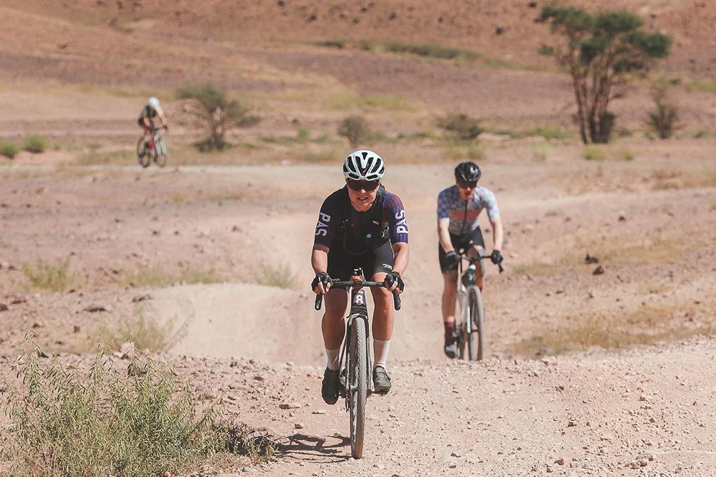 Luise Valentin (Enough Cycling) at Sahara Gravel 2025