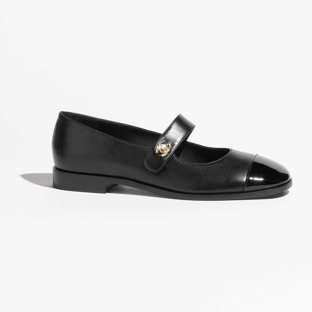 Chanel patent leather mary jane flats