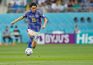Daichi Kamada of Japan in action at the 2022 World Cup