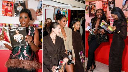 a collage of women at marie clarie&#039;s 30th anniversary party