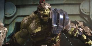 Thor: Ragnarok Hulk roaring mightily in armor