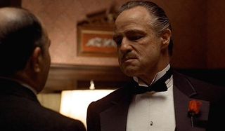 Marlon Brando as Don Corleone in the opening scene of The Godfather