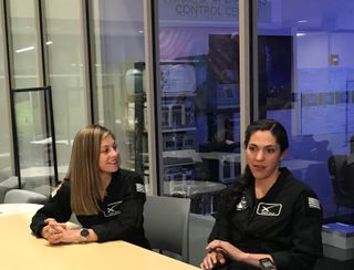 SpaceX engineers, Anna Menon (left) and Sarah Gillis of the Polaris Dawn mission.