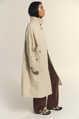 We the Free Drop Down Washed Funnel-Neck Trench