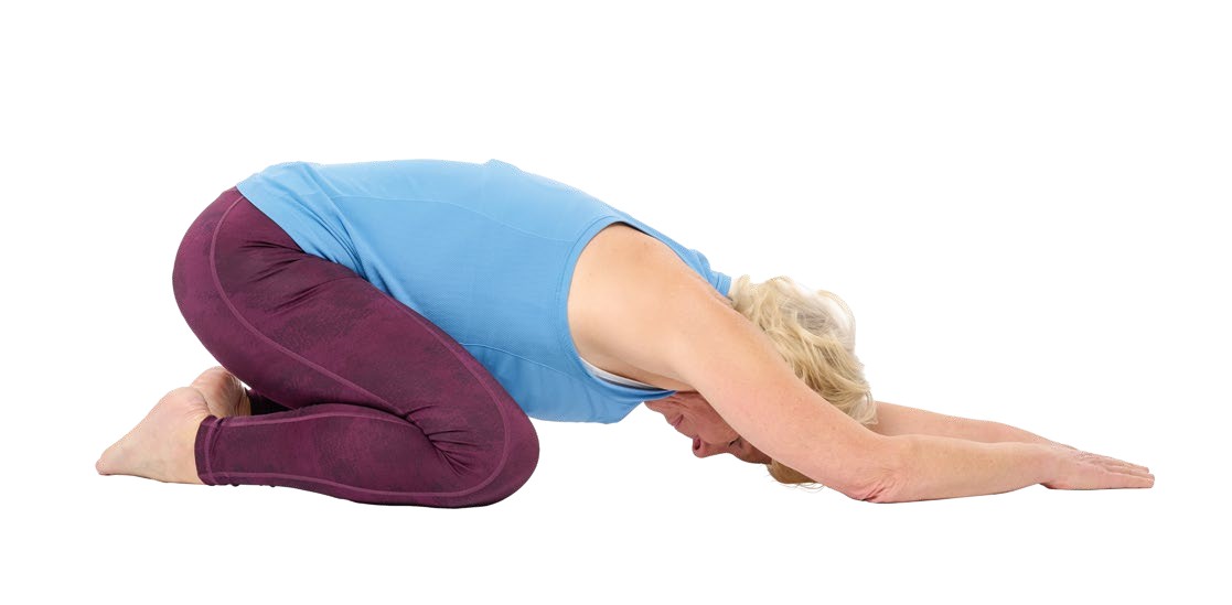 Annie Deadman demonstrates Childs pose