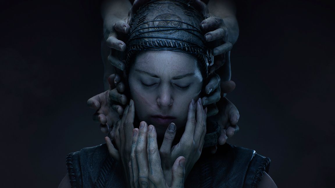 Senua’s Saga Hellblade II; a woman has hands wrapped around her face