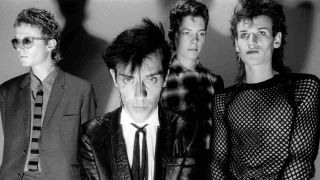 Bauhaus posing for a photograph in the early 1980s