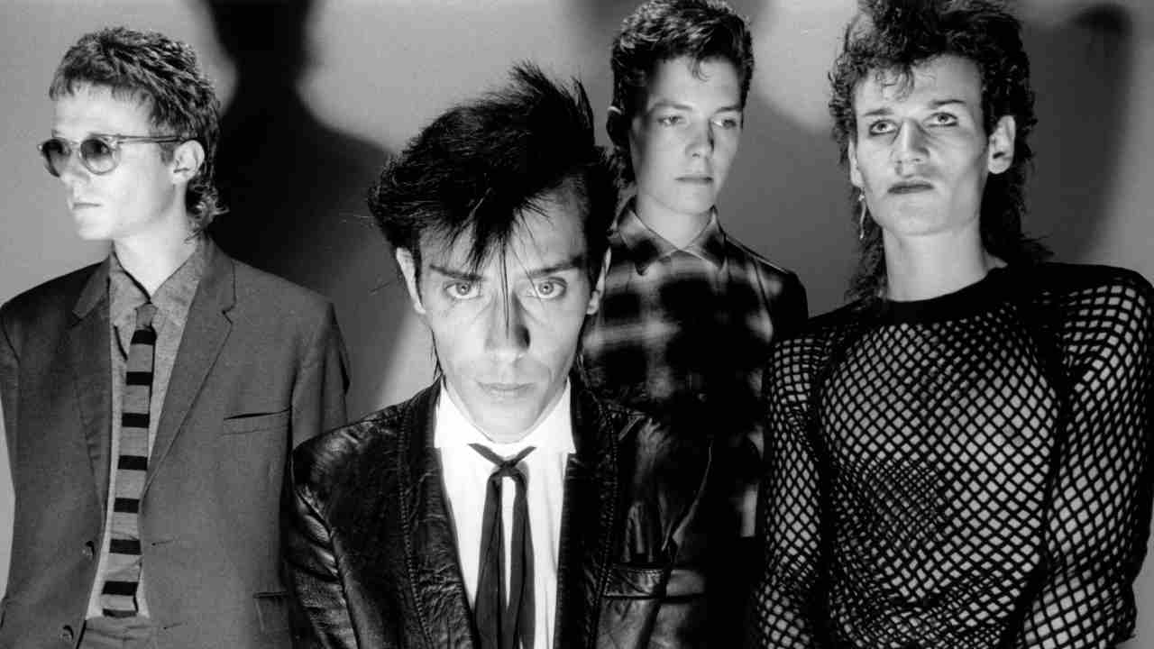 Bauhaus posing for a photograph in the early 1980s
