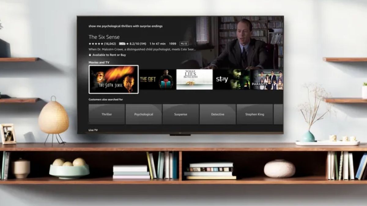 Amazon Fire TV showing some of the best psychological thrillers using AI