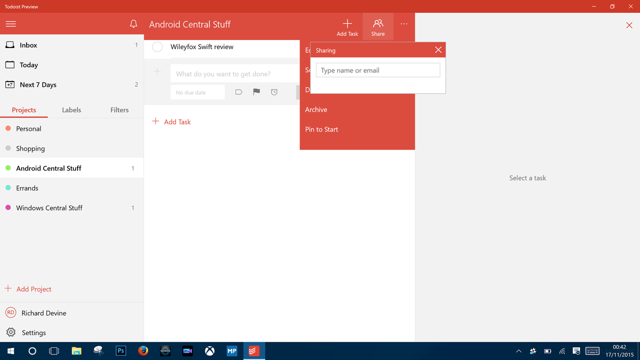 Todoist for Windows 10