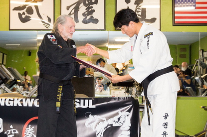 Country legend Willie Nelson is now a 5th-degree black belt