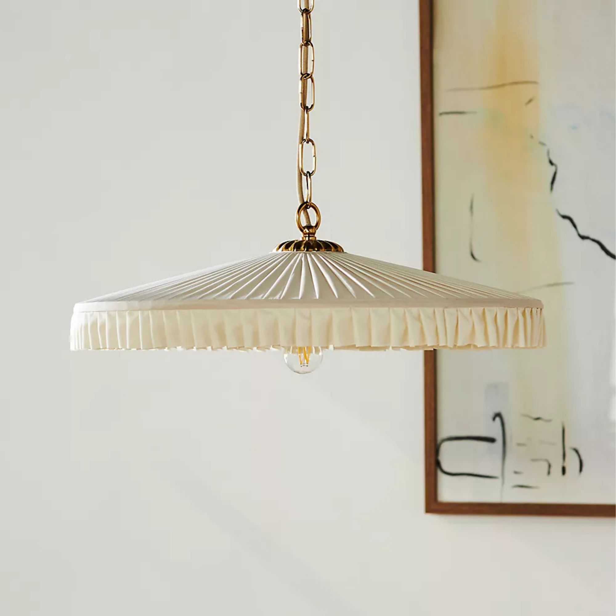 Anthropologie, Stefanie Silk Ceiling Light