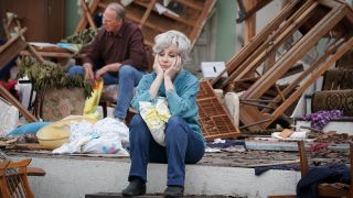 Connie at her destroyed home in Young Sheldon