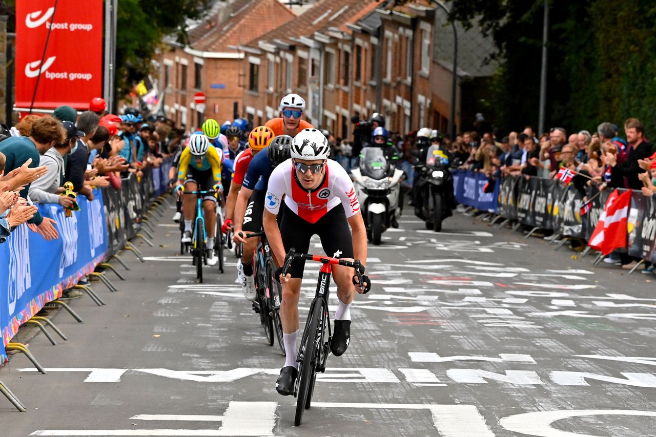 2021 UCI World Championships Flanders Men Under 23 Road Race Antwerp Leuven 1611 km 24092021 Mauro Schmid Switzerland photo POOL Dirk WaemBettiniPhoto2021