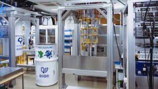 Installation of the fully quantum computer in progress.