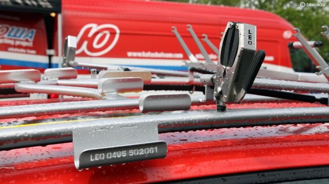Just as there are just a handful of standard roof rack companies, there seem to be just a few outfits making these custom setups for the teams