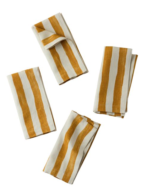 Painterly Stripe Linen Napkins (Set of 4) by Sarah Sherman Samuel