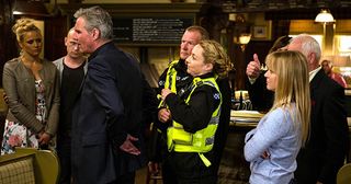 Pollard frantically searches for his money whilst Tracy Shankley dismissively suggests FrankClayton. Pollard's convinced so Frank's soon arrested leaving Vanessa Woodfield fuming in Emmerdale.