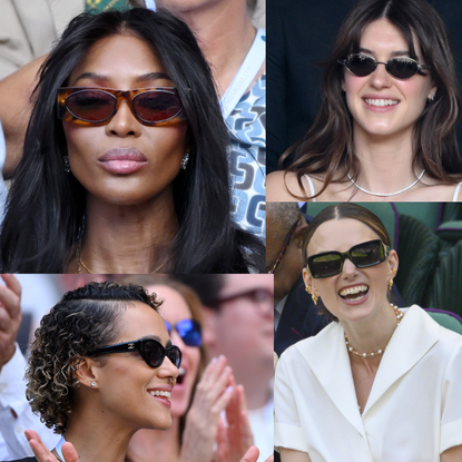 Collage of celebrities who attended the final day of wimbledon.