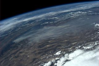 Astronaut Nyberg's Photo of Rim Fire from Space