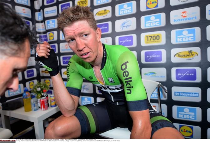 Sep Vanmarcke (Belkin) can't hide his dissapointement