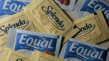 Packages of Equal and Splenda artificial sweeteners