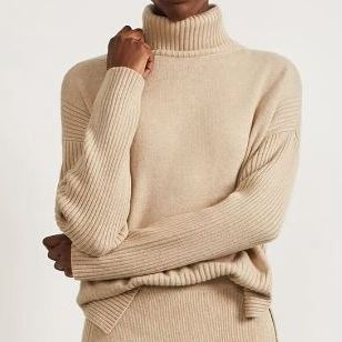 LOVELL CO-ORD WOOL COTTON ROLL NECK JUMPER