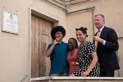 Bill de Blasio and family.