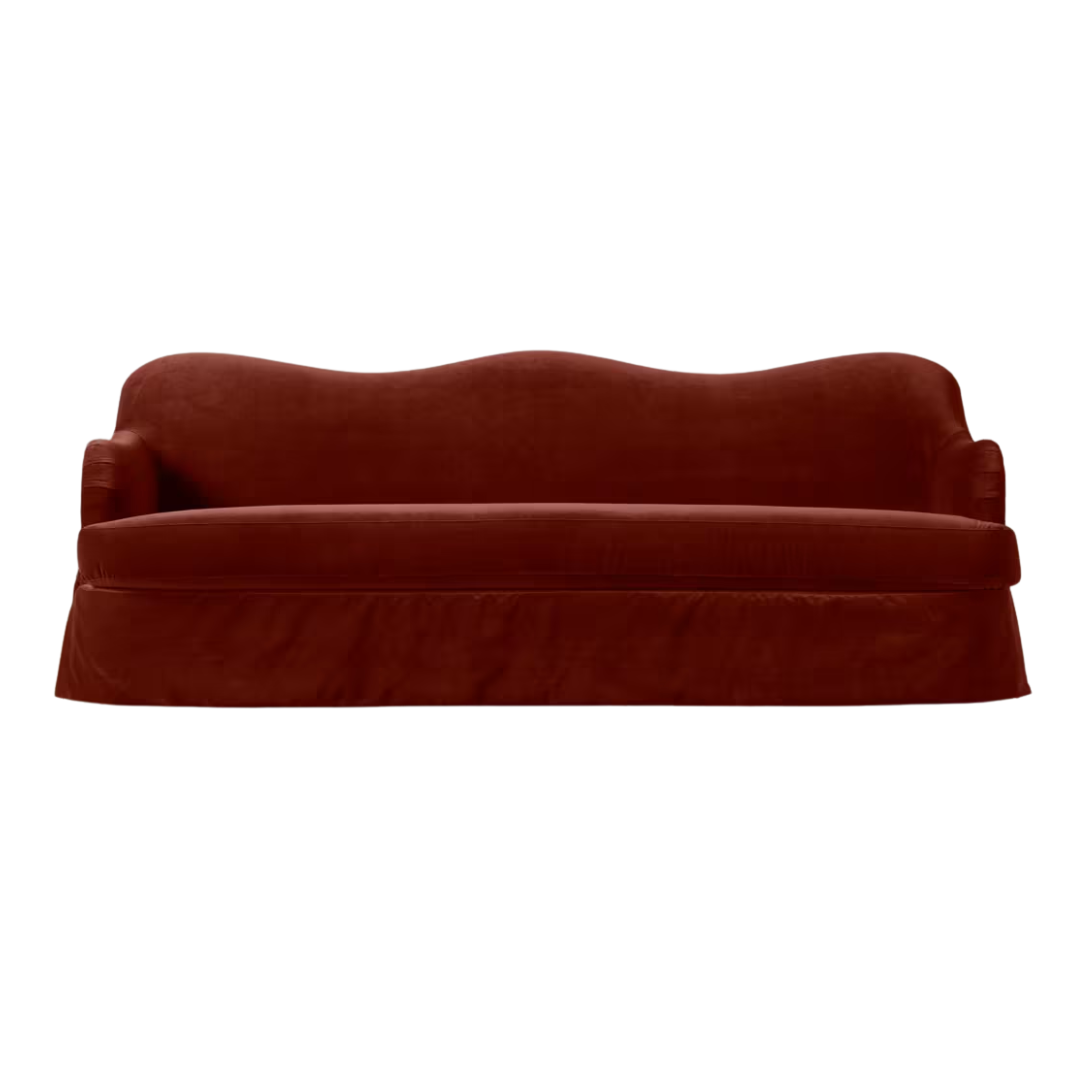 Rosamund Sofa - Luster Spice Velvet 87w X 32h X 36d