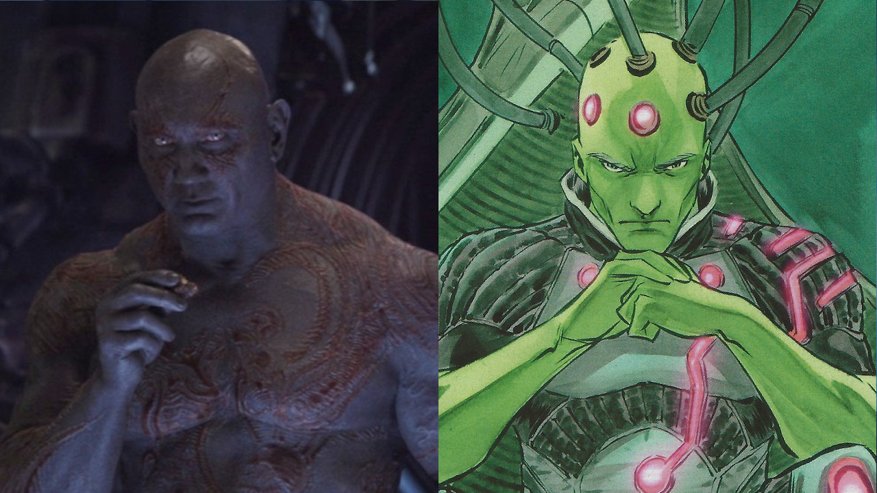 Dave Bautista as Drax and Brainiac in DC Comics