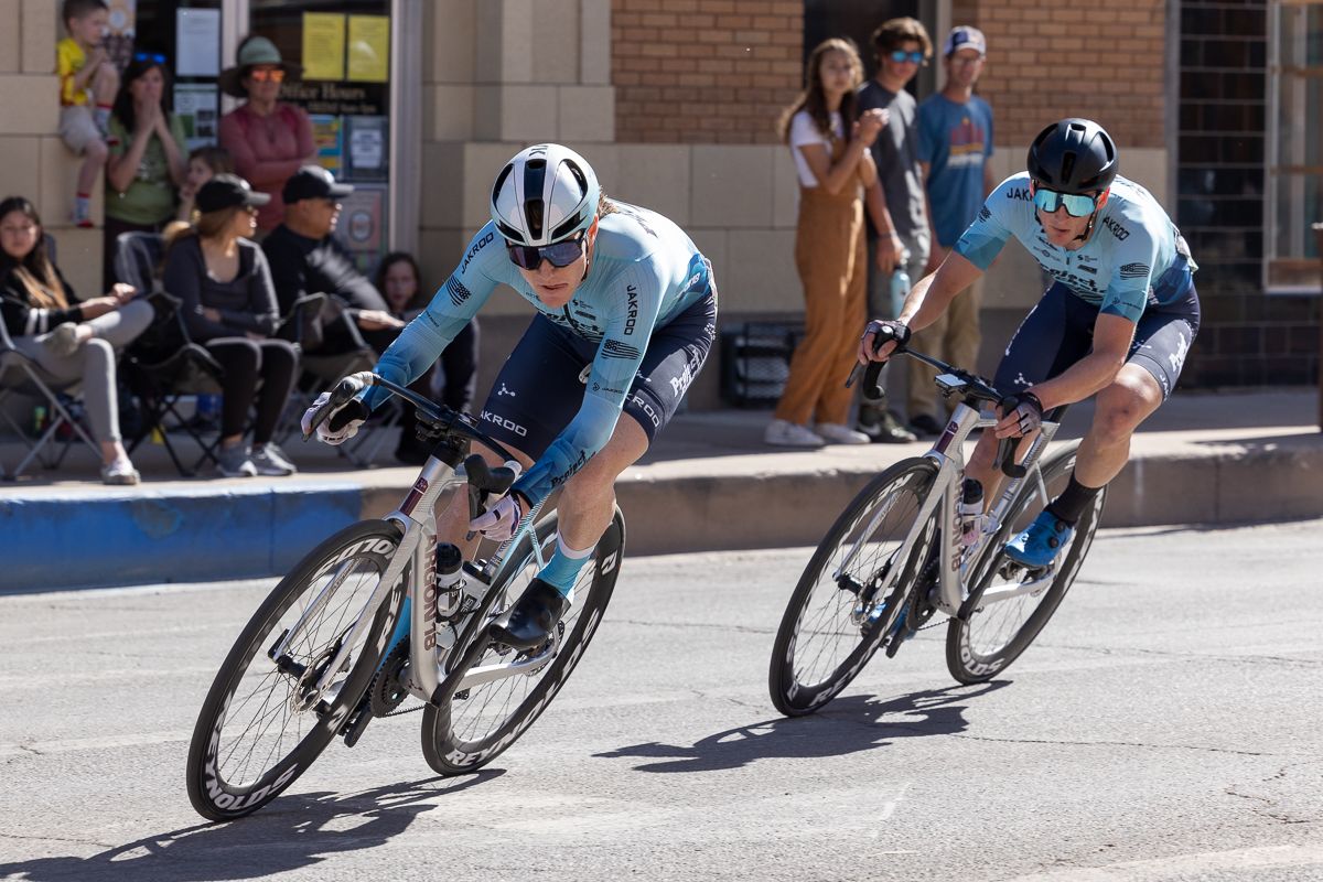 Cade Bickmore (Project Echelon Racing) had great help from his teammates to keep all breaks in check and capture all the intermediate sprint points and time bonuses