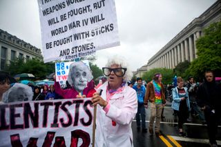 March participants called on government officials to support and safeguard science.