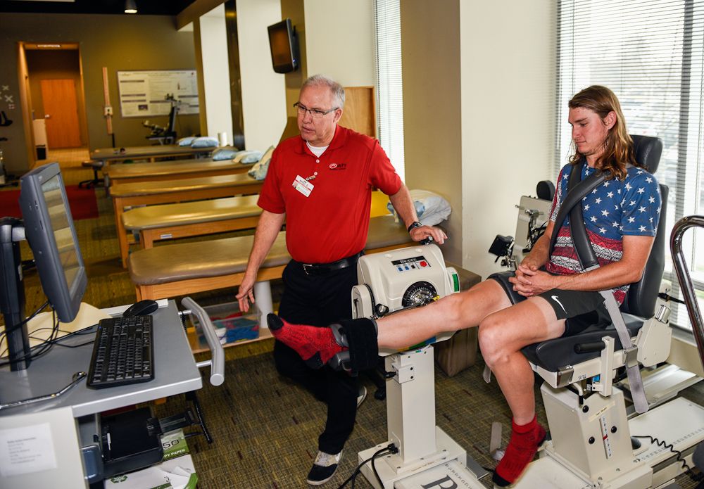 A Holowesko rider undergoes tests at Greenville Health System&rsquo;s Steadman Hawkins Clinic