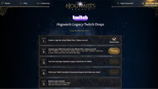 Hogwarts Legacy Twitch drops