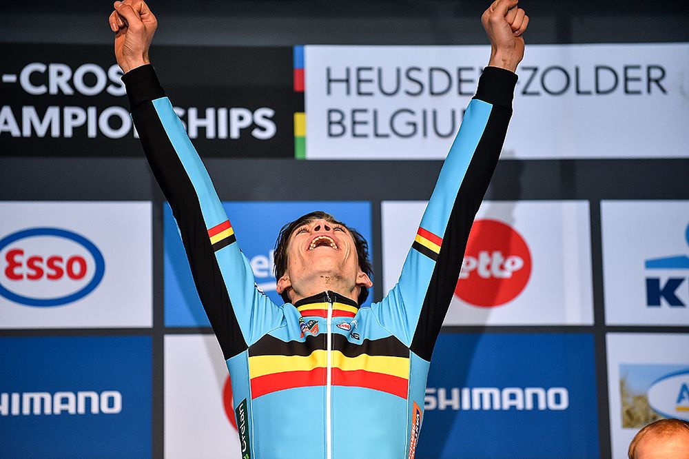 Wout Van Aert lets his victory sink in