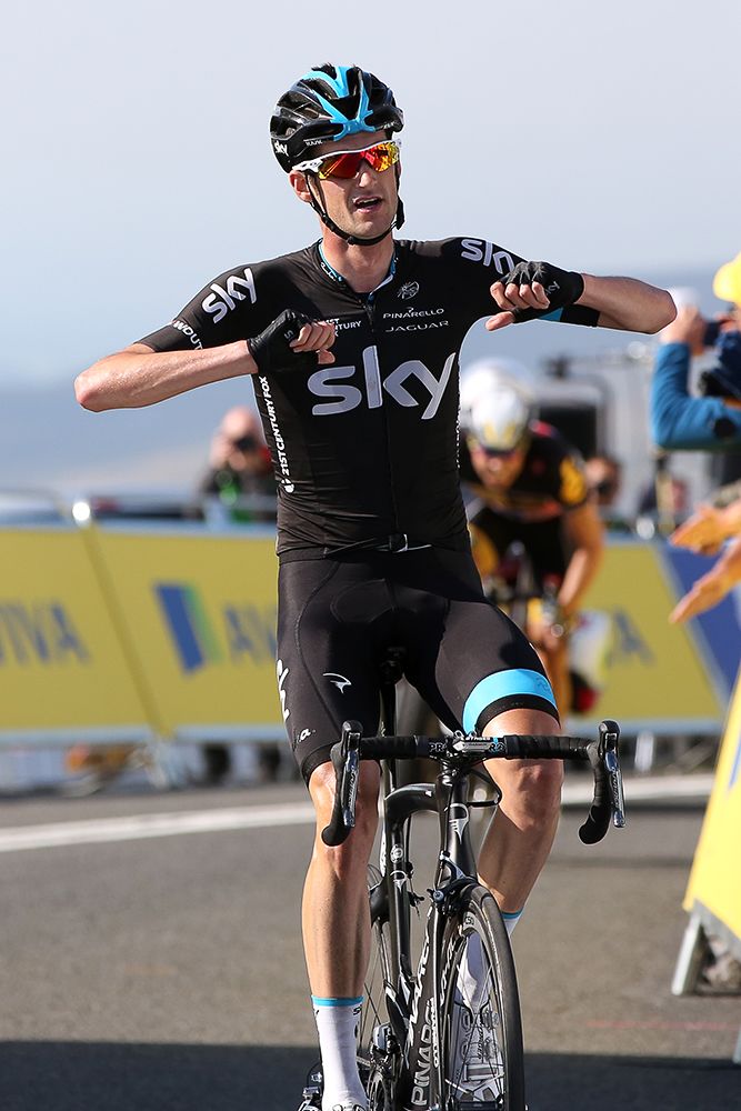 Wout Poels wins stage 5 of the 2015 Tour of Britain.