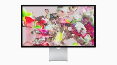 Apple Studio Display on grey background