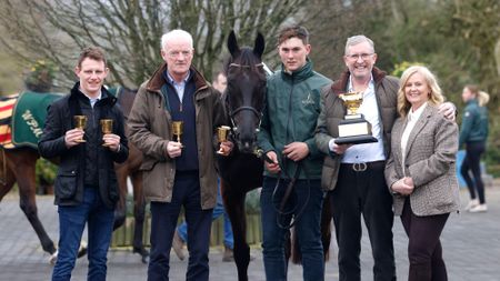 Galopin Des Champs with Paul Townend, Willie Mullins, Adam Connolly and Greg and Audrey Turley 